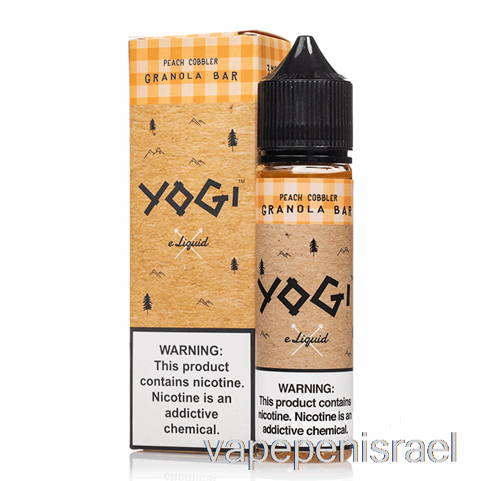 חד פעמי Vape Israel Peach Cobbler גרנולה בר - יוגי E-liquid - 60 מ"ל 3 מ"ג